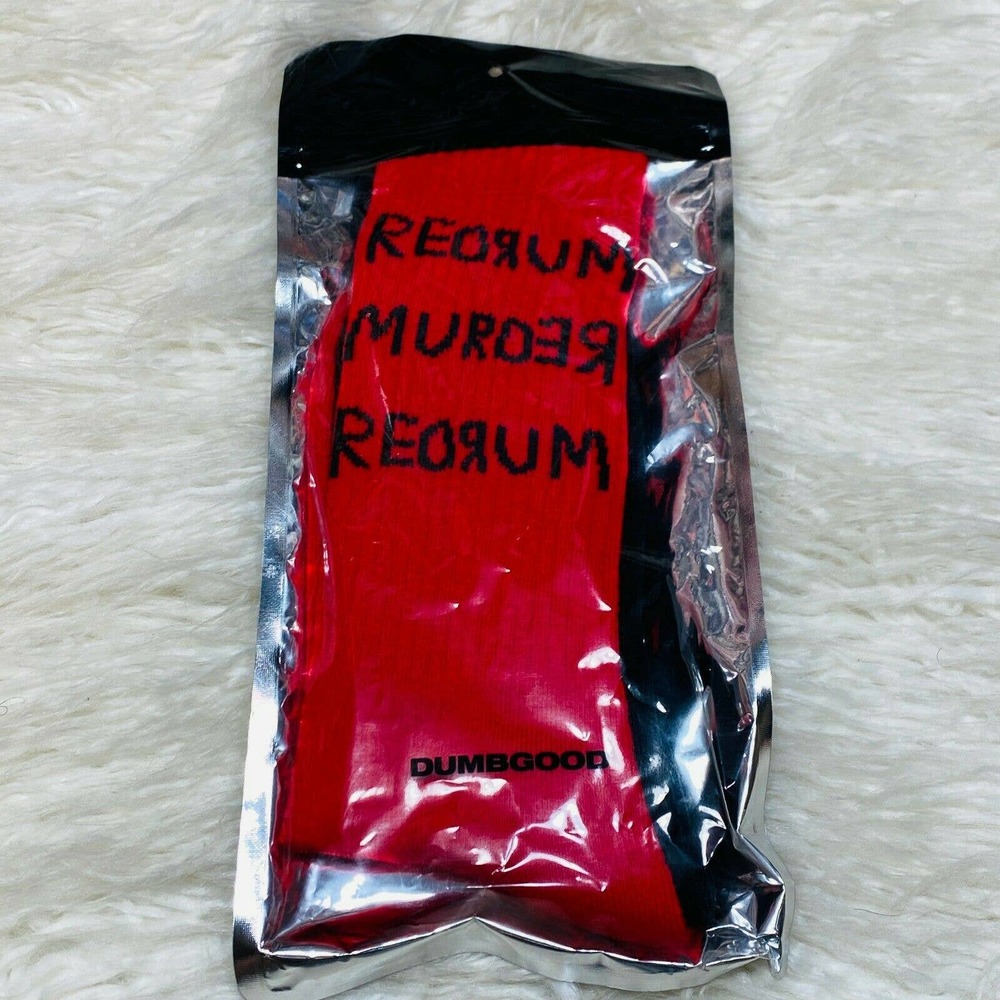 The Shining Red Rum Mismatched Socks